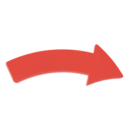 Curved arrow  3D Icon