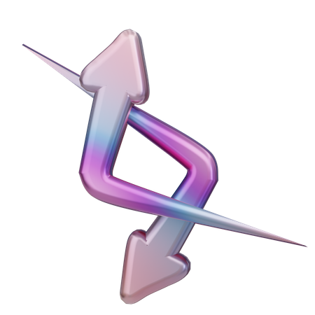Curved Arrow  3D Icon