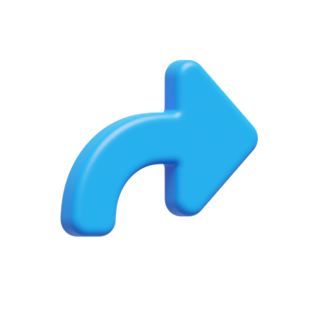 Curved Arrow  3D Icon