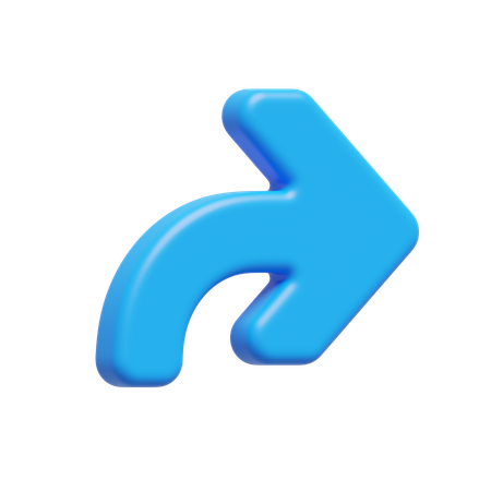 Curved Arrow  3D Icon
