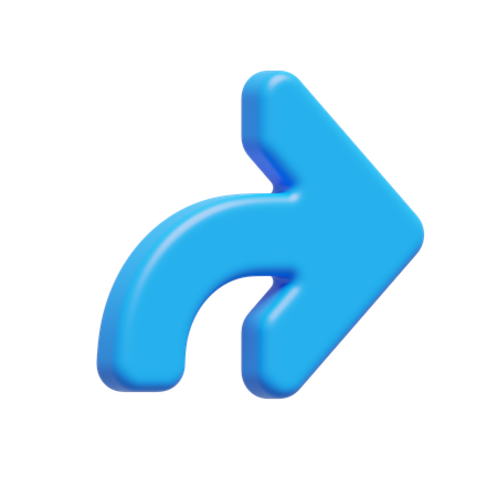 Curved Arrow  3D Icon
