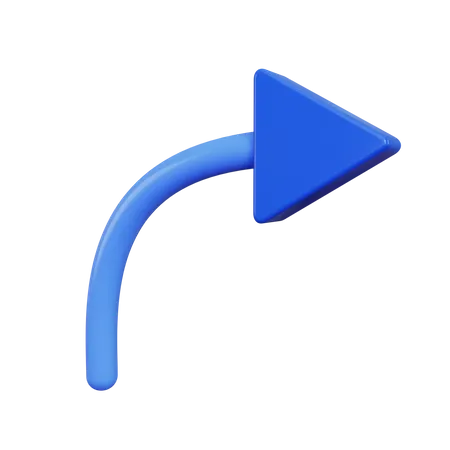 Curved Arrow  3D Illustration