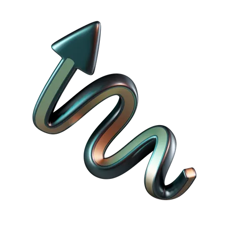 Curved Arrow  3D Icon
