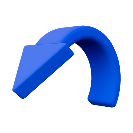 Curved Arrow Down  3D Icon