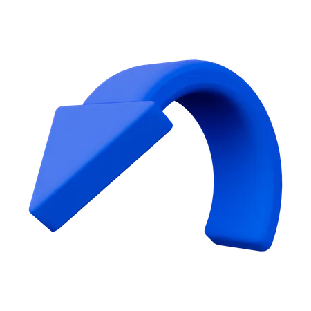 Curved Arrow Down  3D Icon