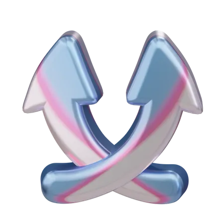 Curved Arrows  3D Icon