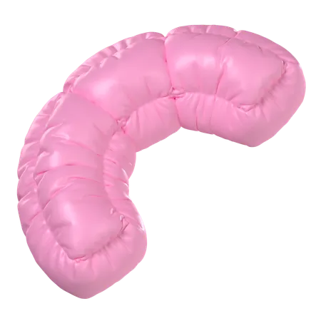 Curved Balloon  3D Icon