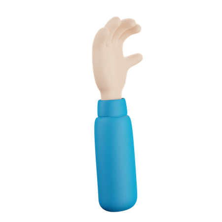 Curved Finger Hand Gesture  3D Icon