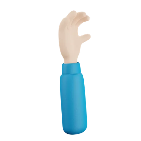 Curved Finger Hand Gesture  3D Icon