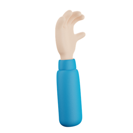Curved Finger Hand Gesture  3D Icon