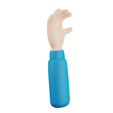 Curved Finger Hand Gesture 3D Icon