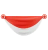 Curved Indonesia flag