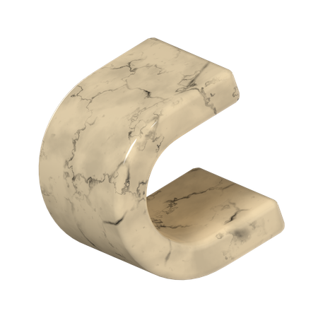 Curved Marble  3D Icon