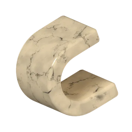 Curved Marble  3D Icon