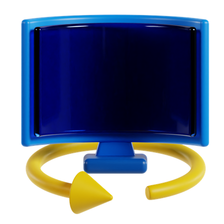 Curved Monitor  3D Icon