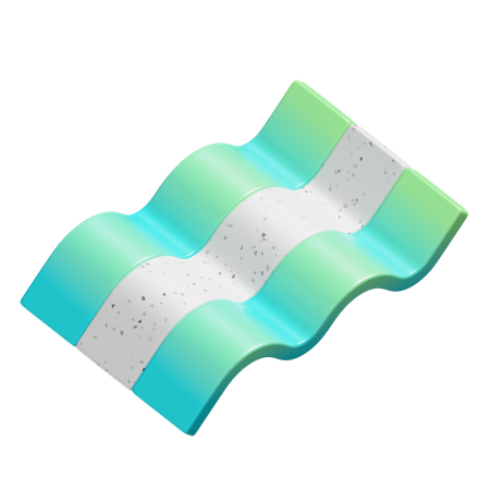 Curved Plane Shape  3D Icon