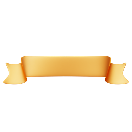 Curved Ribbon Banner  3D Icon