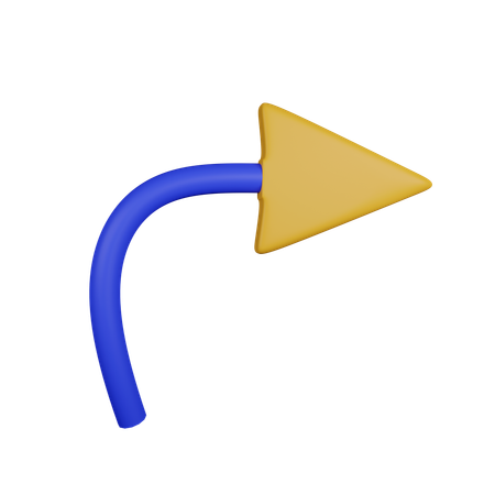 Curved right arrow  3D Icon