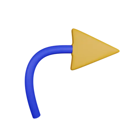 Curved right arrow  3D Icon