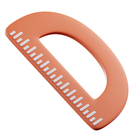 Curved Ruler  3D Icon