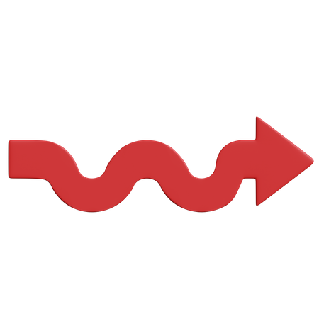 Curving Arrow  3D Icon