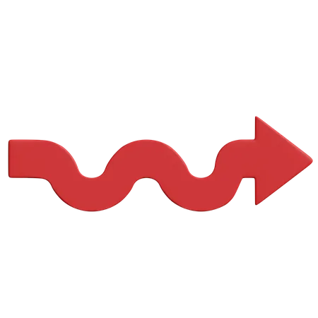 Curving Arrow  3D Icon