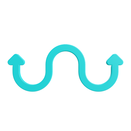 Curvy Arrow  3D Icon