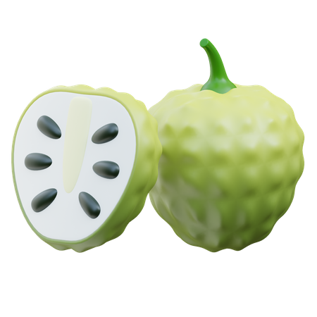Custard Apple  3D Icon