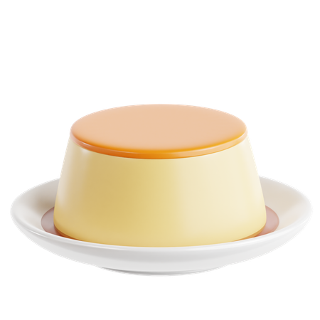 Custard Pudding  3D Icon