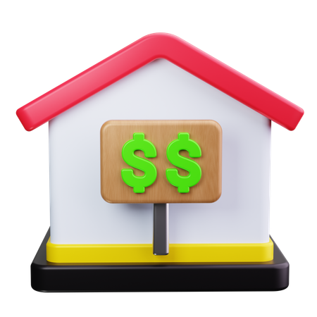 Custo da casa  3D Icon