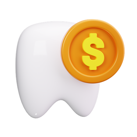 Custo do dente  3D Icon