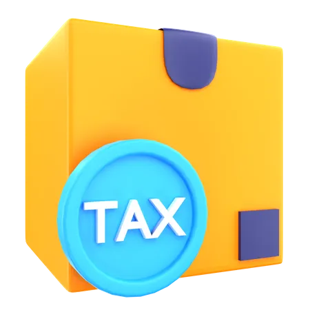 3 D Render Tax Box Illustration 3D Icon