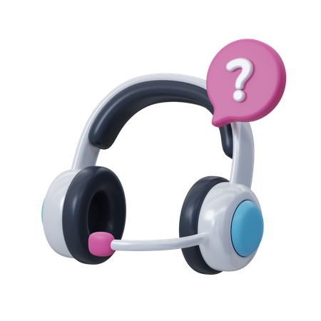 Customer Care Headphone 3D Icon