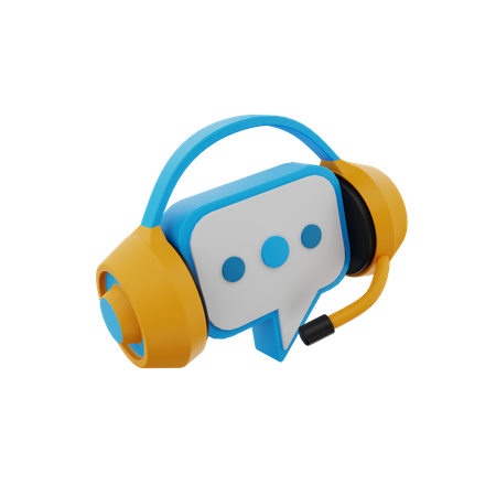 Customer Chat Support 3D Icon