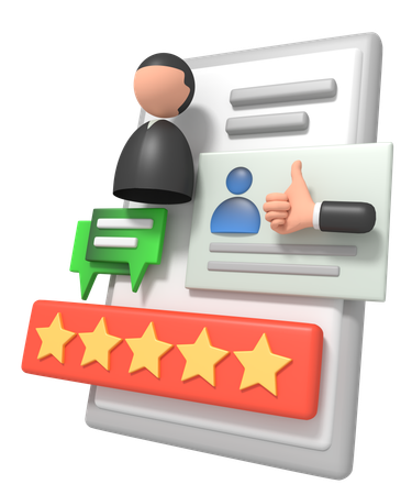 Customer Feedback  3D Icon