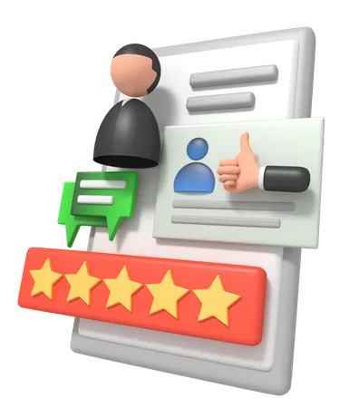 Customer Feedback  3D Icon