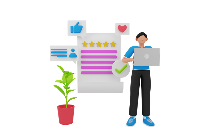 Customer feedback  3D Icon