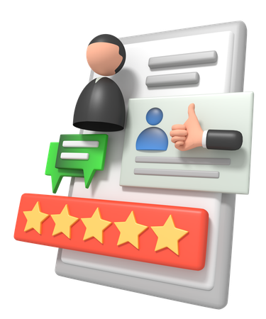 Customer Feedback  3D Icon
