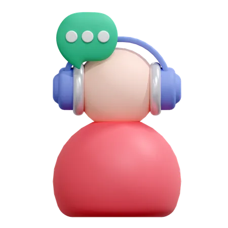 Customer Helpdesk  3D Icon