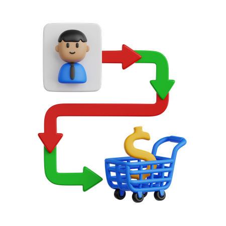 Customer Journey  3D Icon