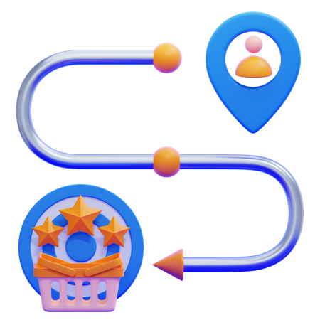 Customer Journey  3D Icon
