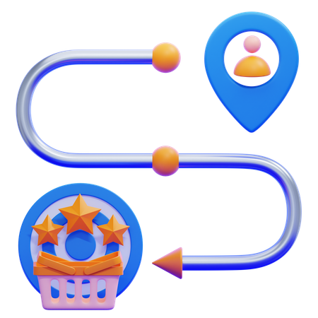 Customer Journey  3D Icon