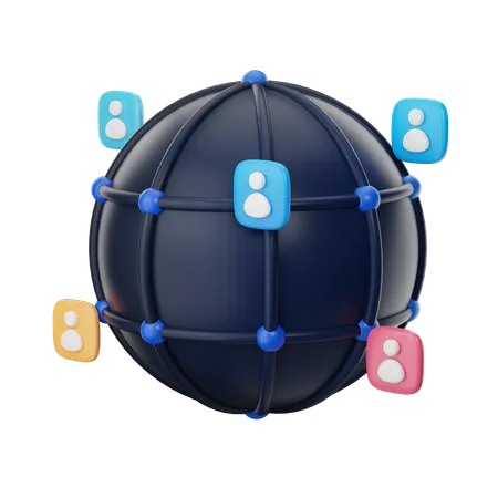 Customer Network  3D Icon