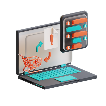 Customer query after error in cart  3D Icon