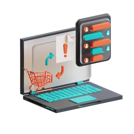 Customer query after error in cart  3D Icon