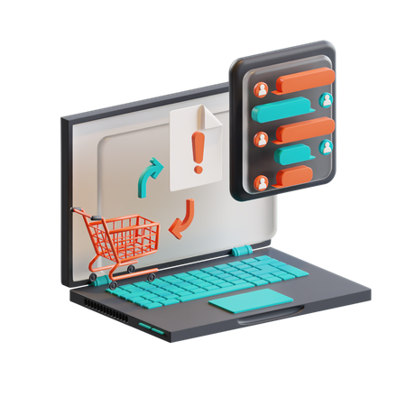 Customer query after error in cart  3D Icon