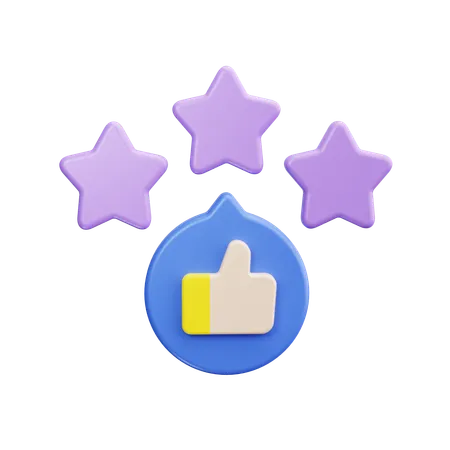 Customer rating  3D Icon
