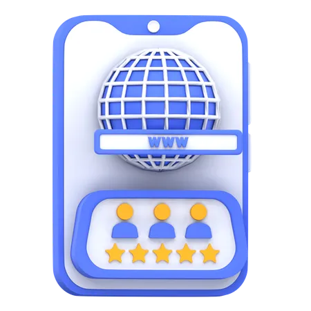 Customer rating  3D Icon