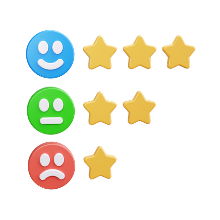 Customer rating  3D Icon