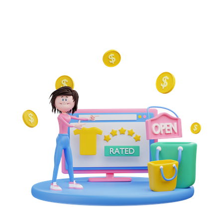 Customer Rating  3D Icon